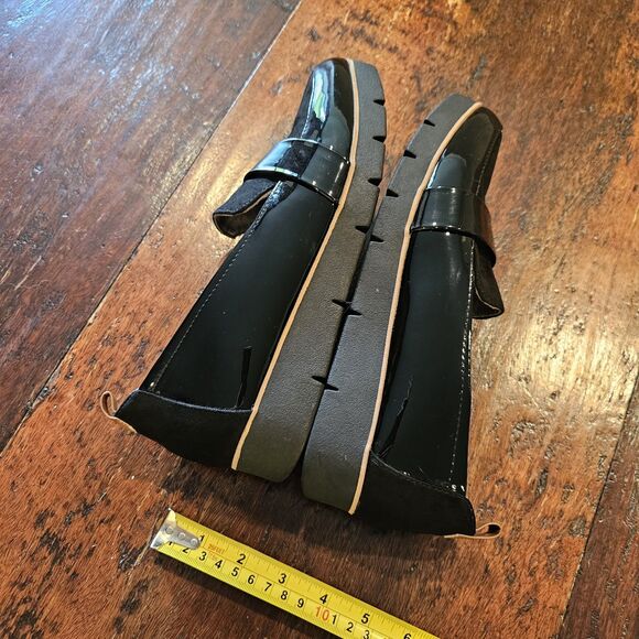 Dr. Scholl’s Webster Loafer Size 9 Black Patent & Suede Platform Indie Sleaze - Picture 4 of 8